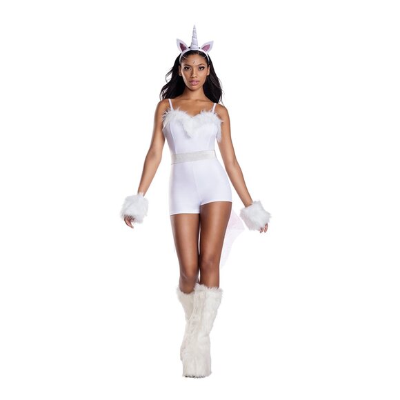 Unicorn Costume – 4-Piece Fantasy Romper Set with Accessories - Picture 1 of 2
